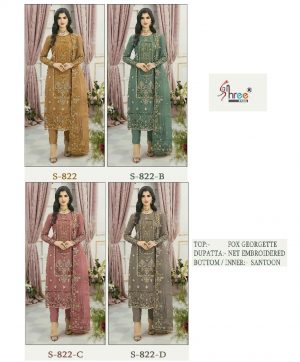 SHREE FABS S 822 SERIES PAKISTANI SUITS IN INDIA