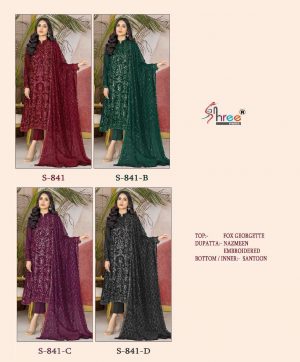 SHREE FABS S 841 SERIES PAKISTANI SUITS IN INDIA