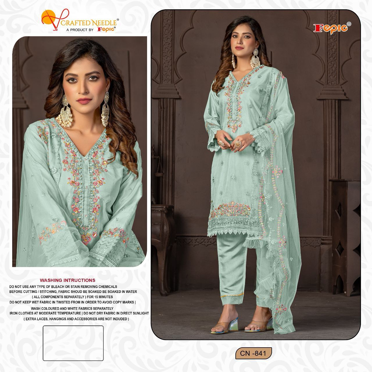 CRAFTED NEEDLE CN 841 READYMADE SUITS BY FEPIC