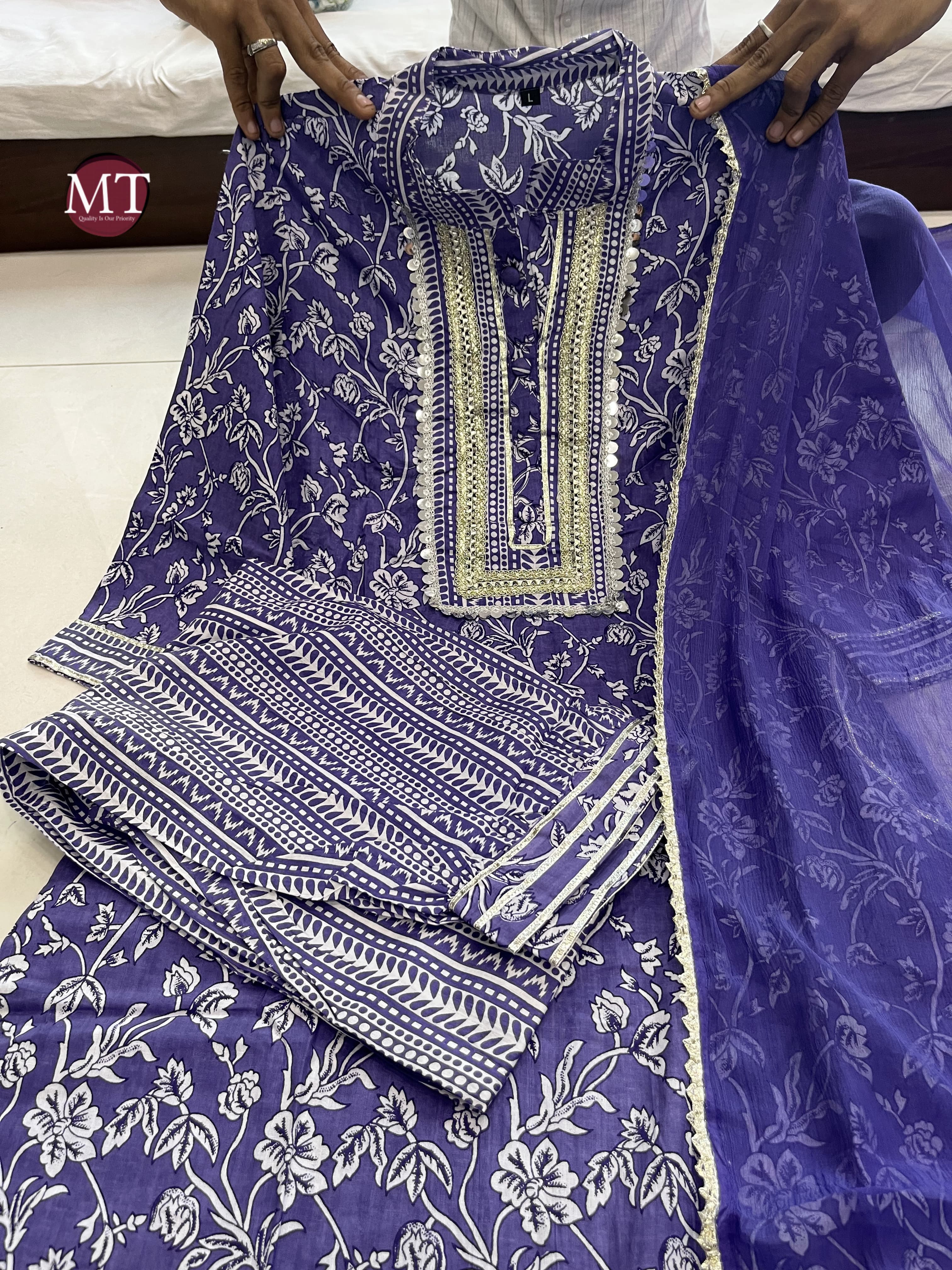 MURTI TRENDS BLUE AFGHANI STYLE SUITS WHOLESALE