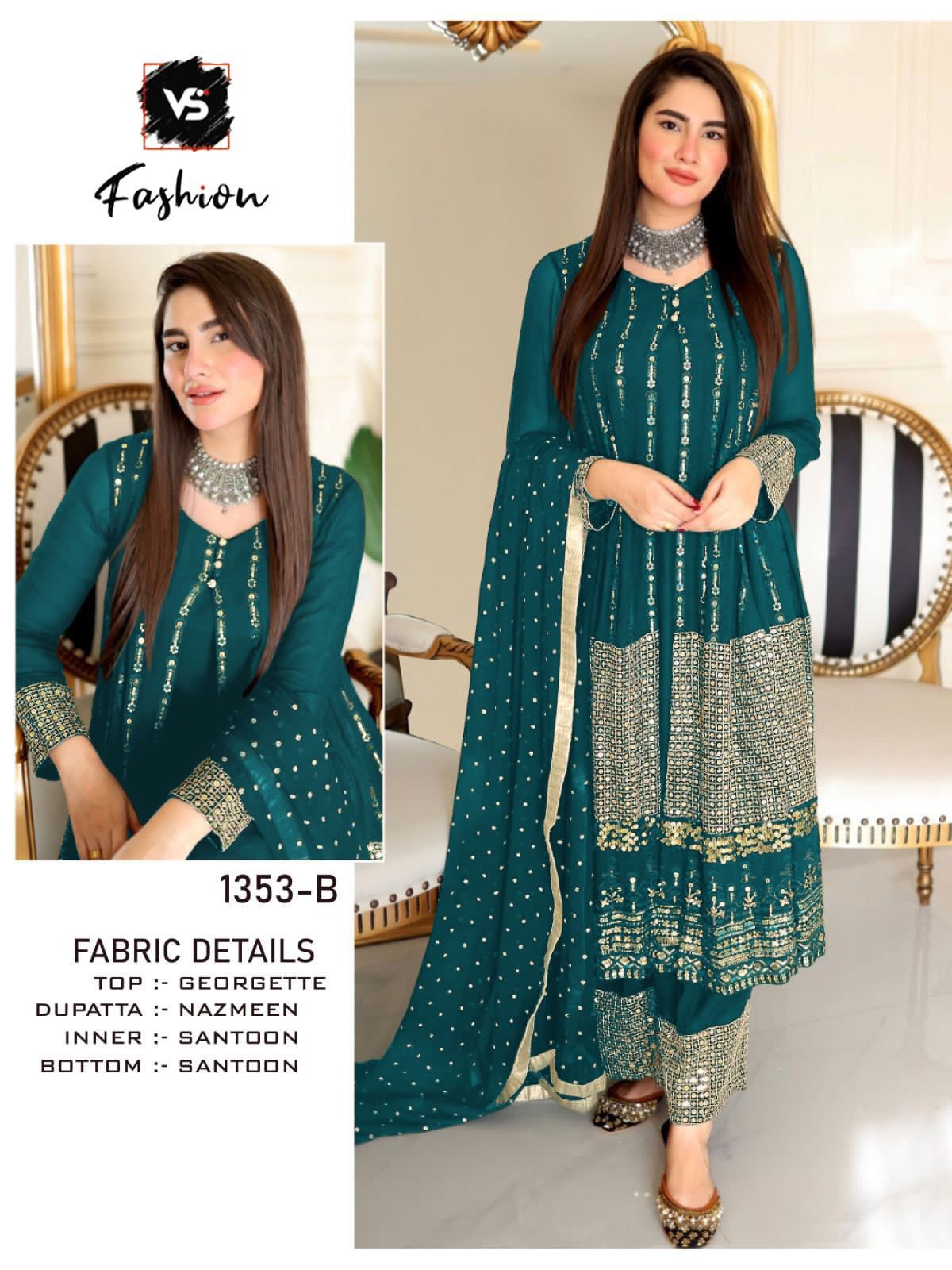 VS FASHION 1353 A TO G PAKISTANI SUITS IN INDIA
