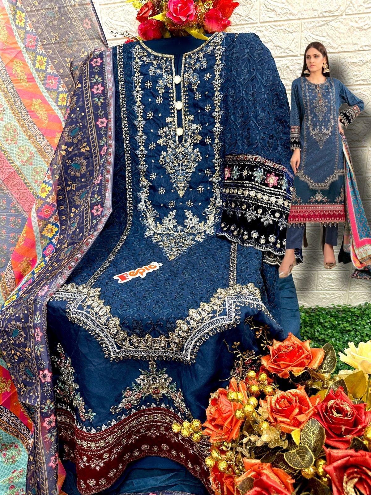 FEPIC C 1521 A TO D ROSEMEEN PAKISTANI SUITS