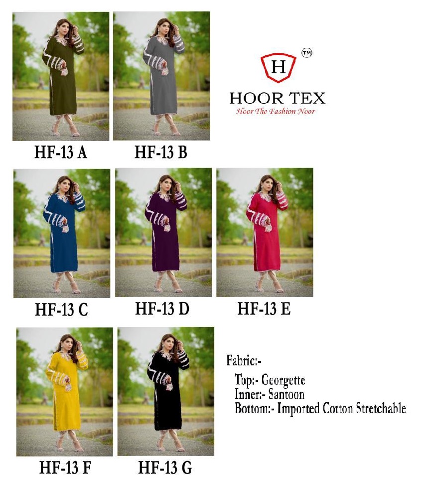 HOOR TEX HF 13 A TO G READYMADE SUITS WHOLESALE