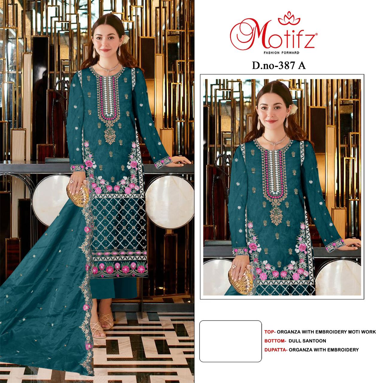 MOTIFZ 387 A PAKISTANI SUITS IN INDIA