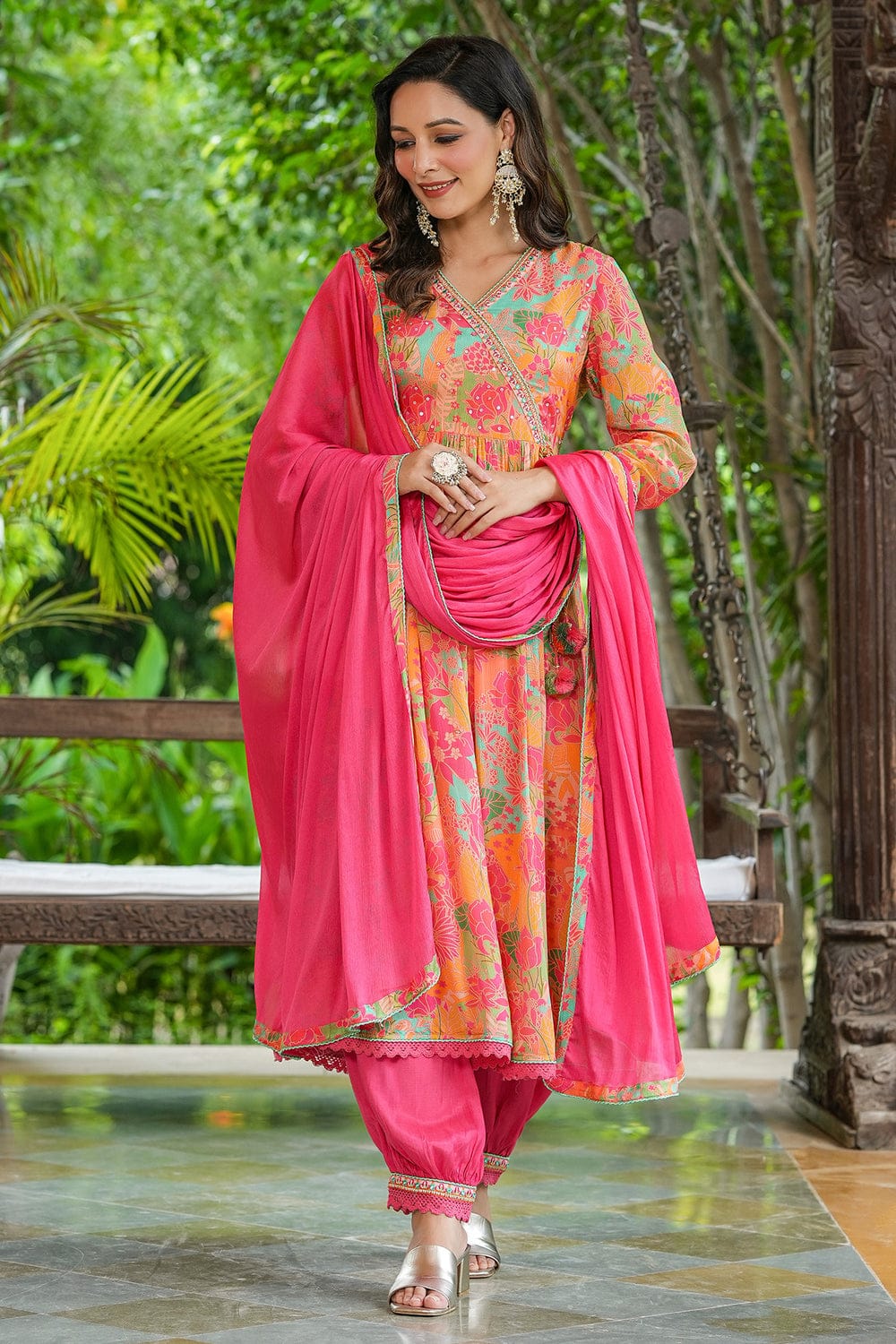 MURTI TRENDS PINK AFGHANI ANGRAKHA STYLE COLLECTION