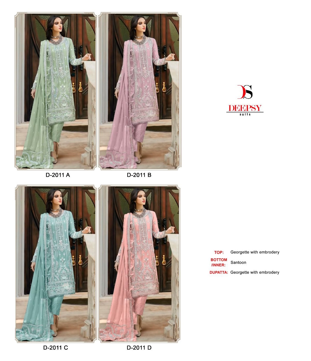 DEEPSY SUITS D 2011 A TO D SALWAR SUITS IN INDIA