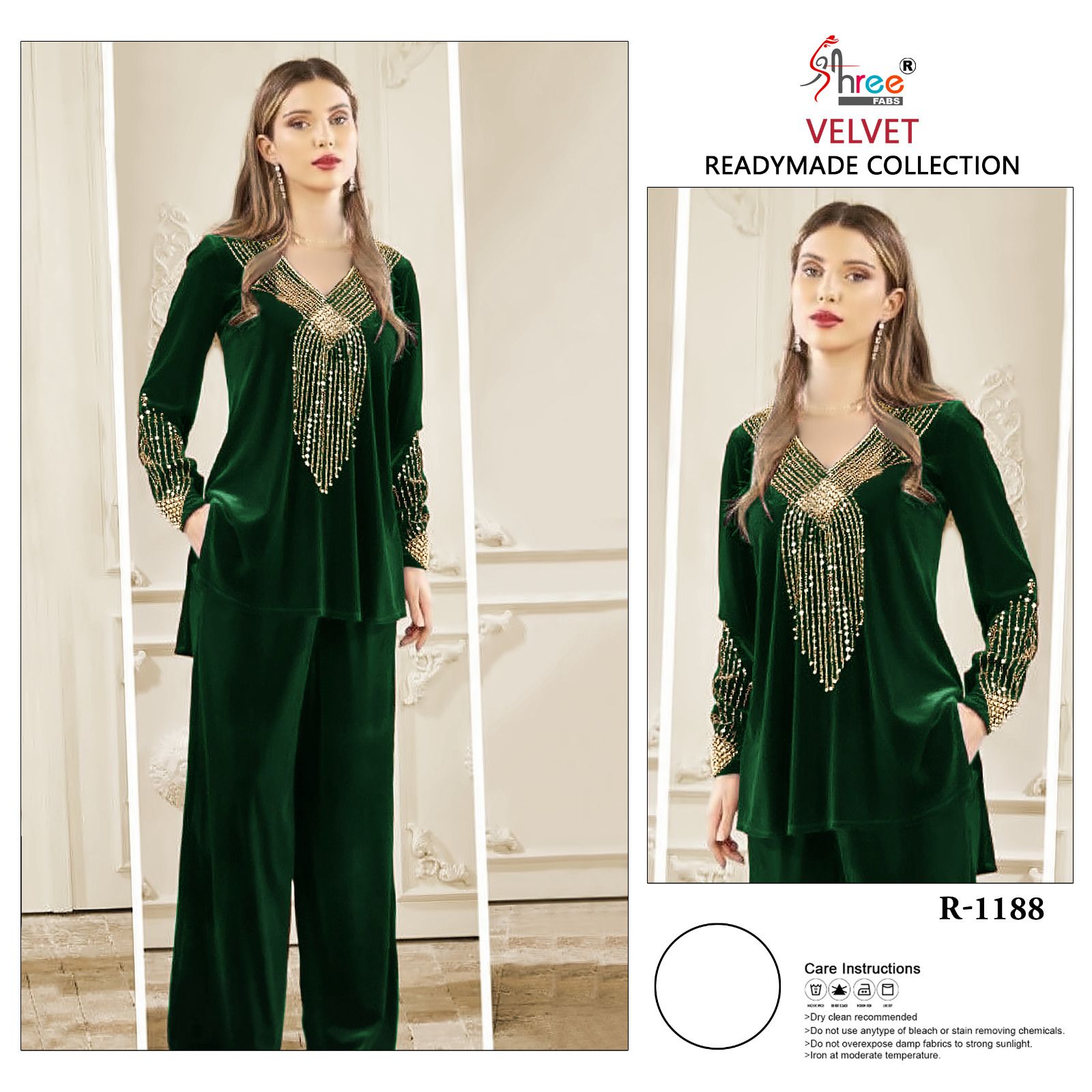 SHREE FABS R 1188 READYMADE VELVET SUITS
