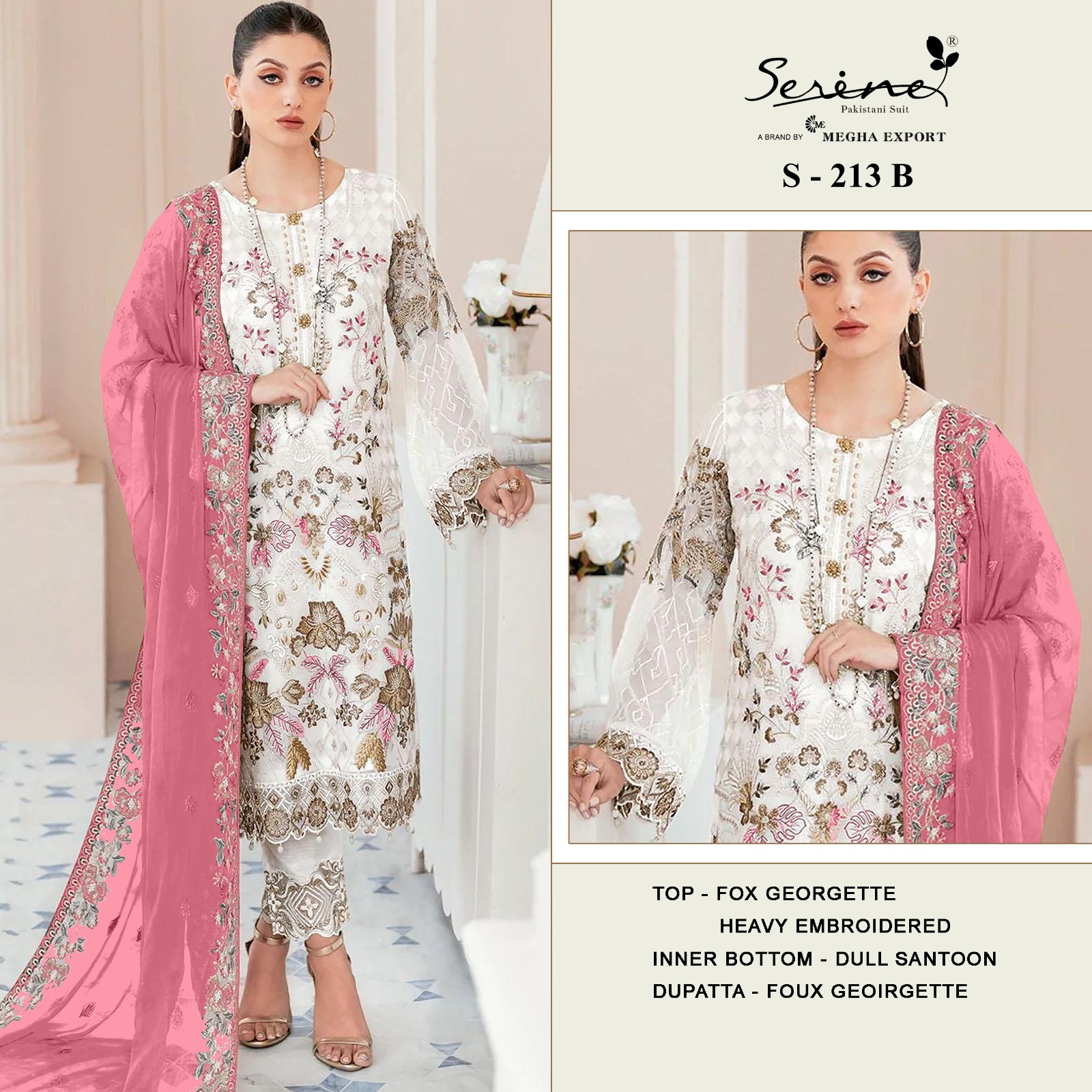 SERINE S 213 A TO D SALWAR SUITS WHOLESALE