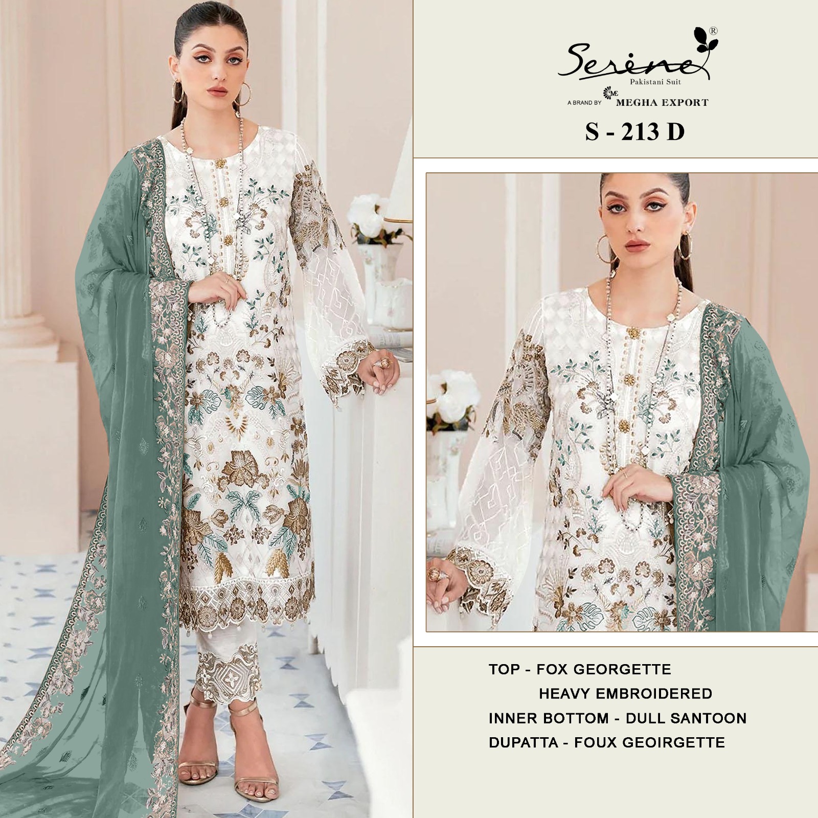 SERINE S 213 A TO D SALWAR SUITS WHOLESALE