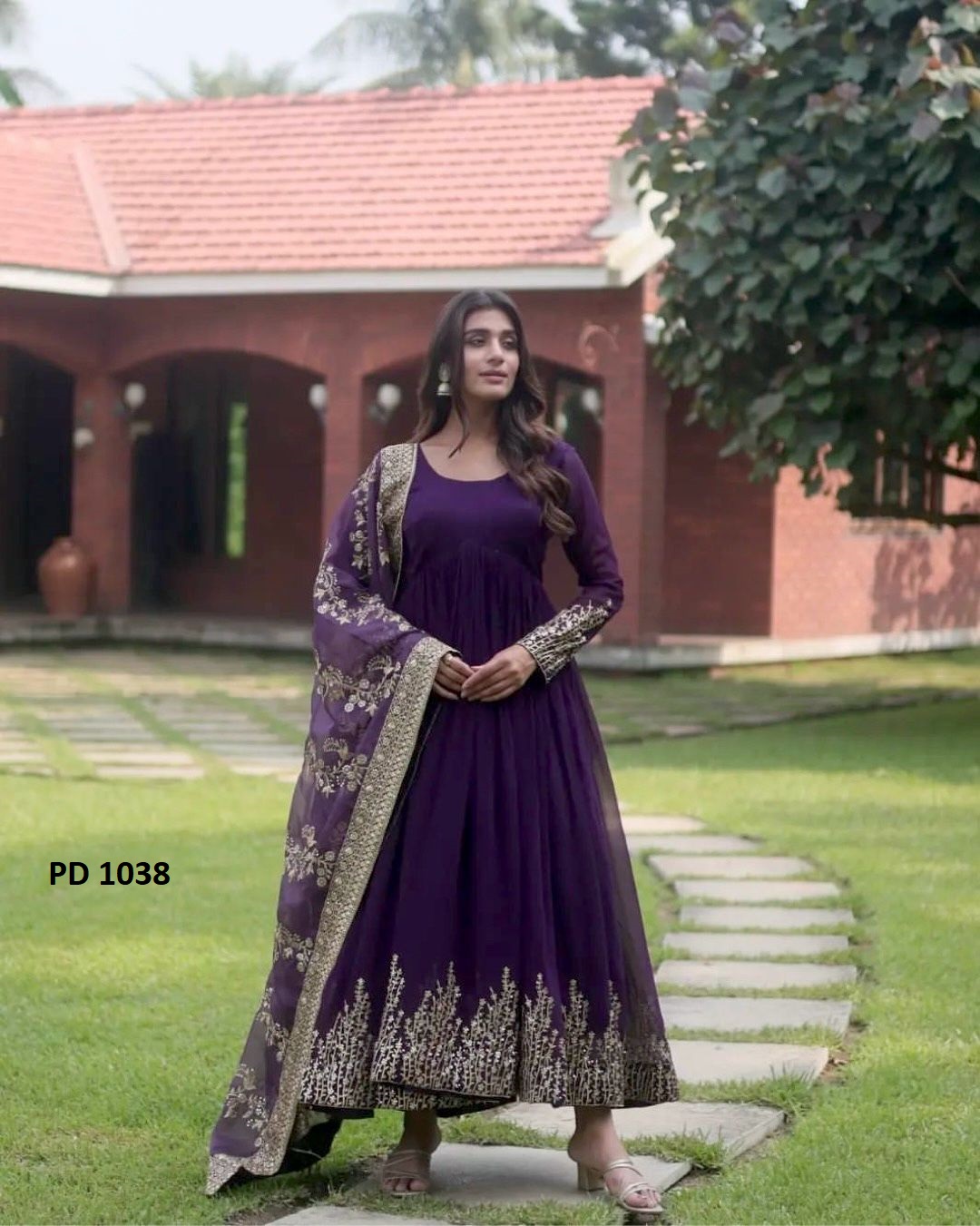 AAROHI DESIGNER PD 1038 A GOWN WHOLESALE