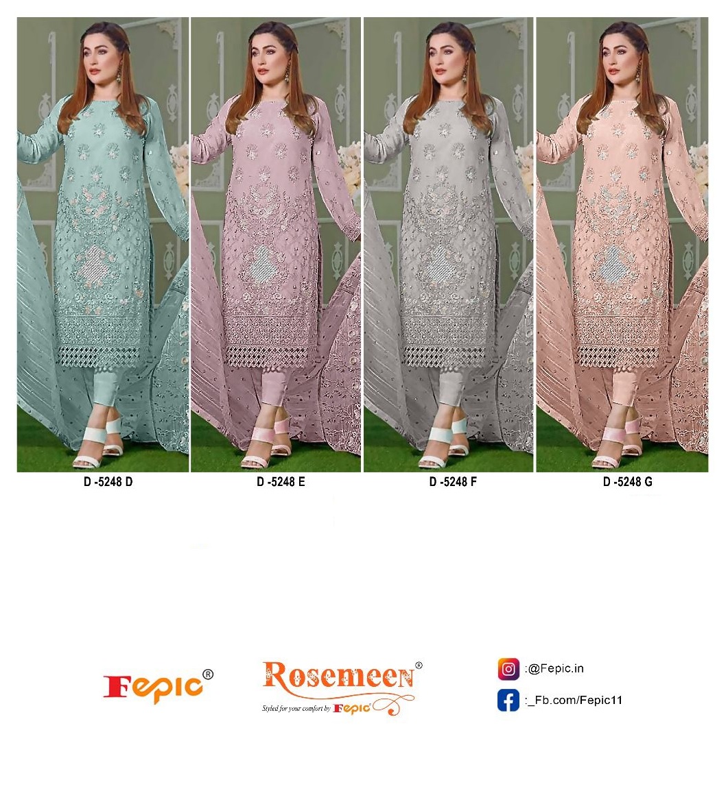 FEPIC D 5248 D TO G PAKISTANI SUITS IN INDIA