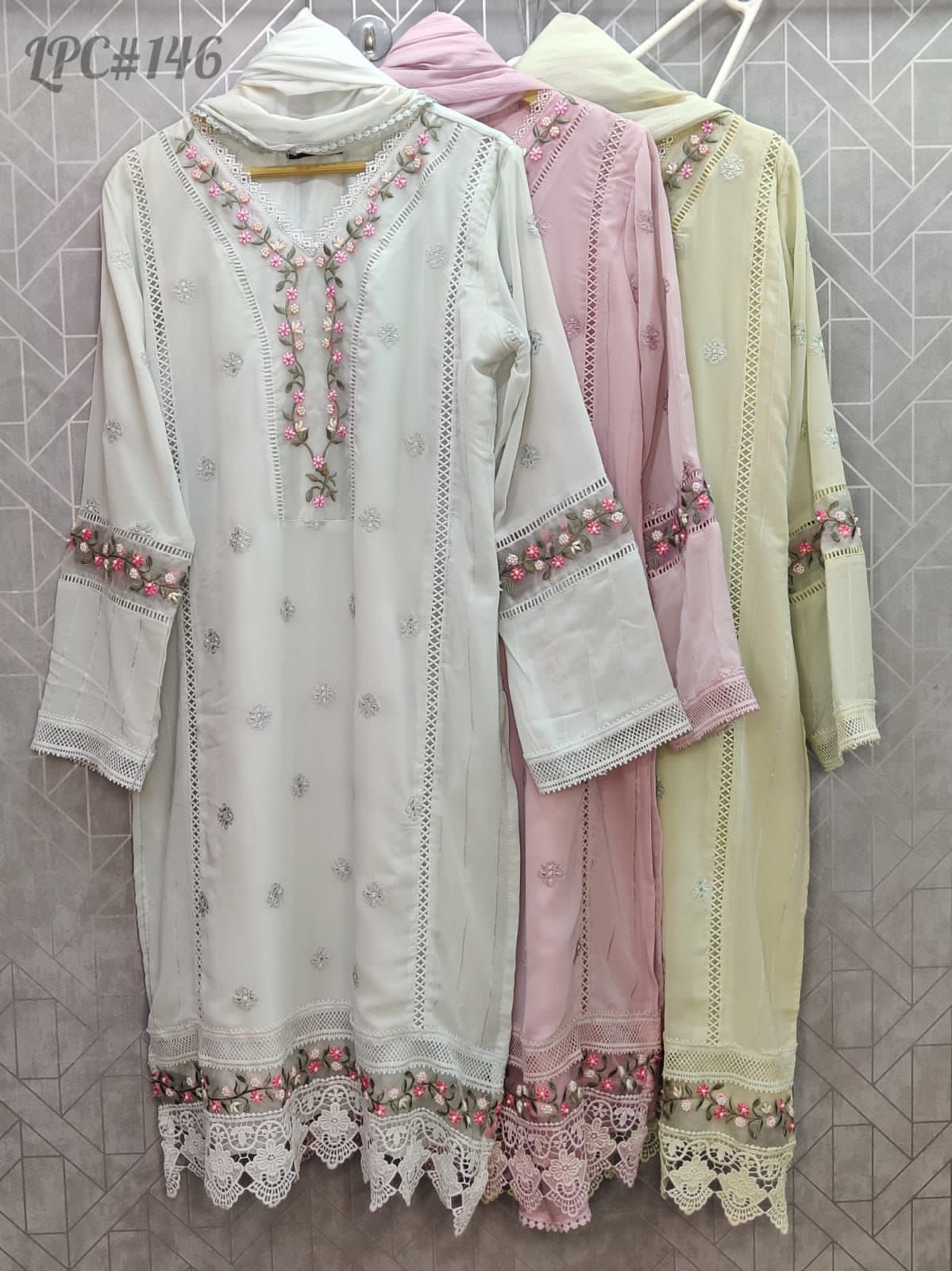 MARYAM 146 GEORGETTE PAKISTANI READYMADE SUITS SUPPLIER IN SURAT