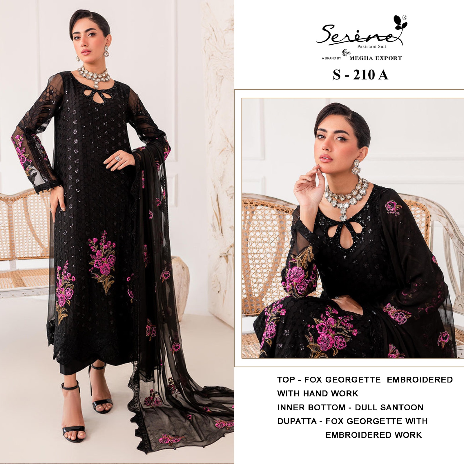 SERINE S 210 A PAKISTANI SUITS IN INDIA