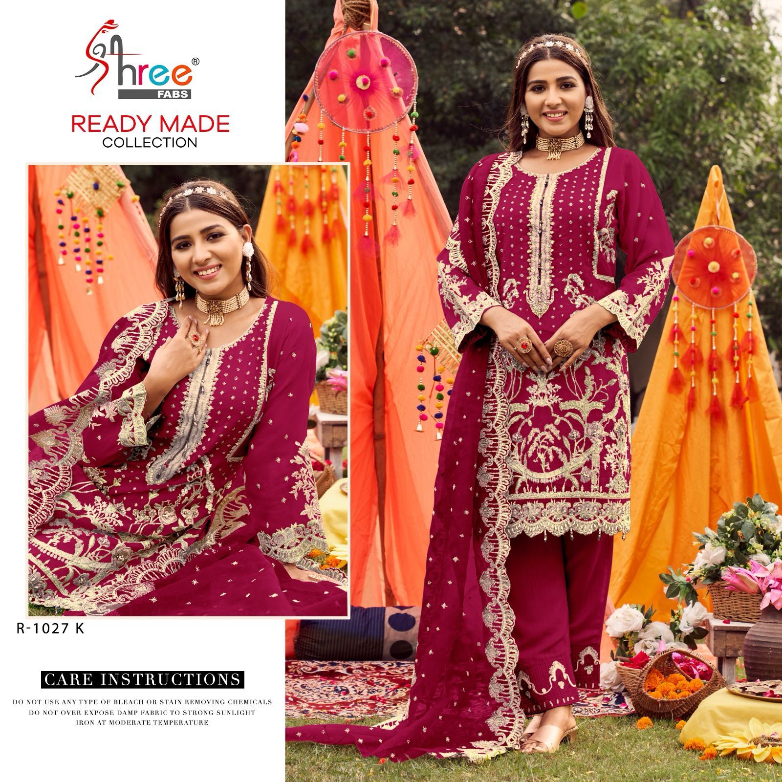 SHREE FABS R 1027 J TO L READYMADE SALWAR SUITS