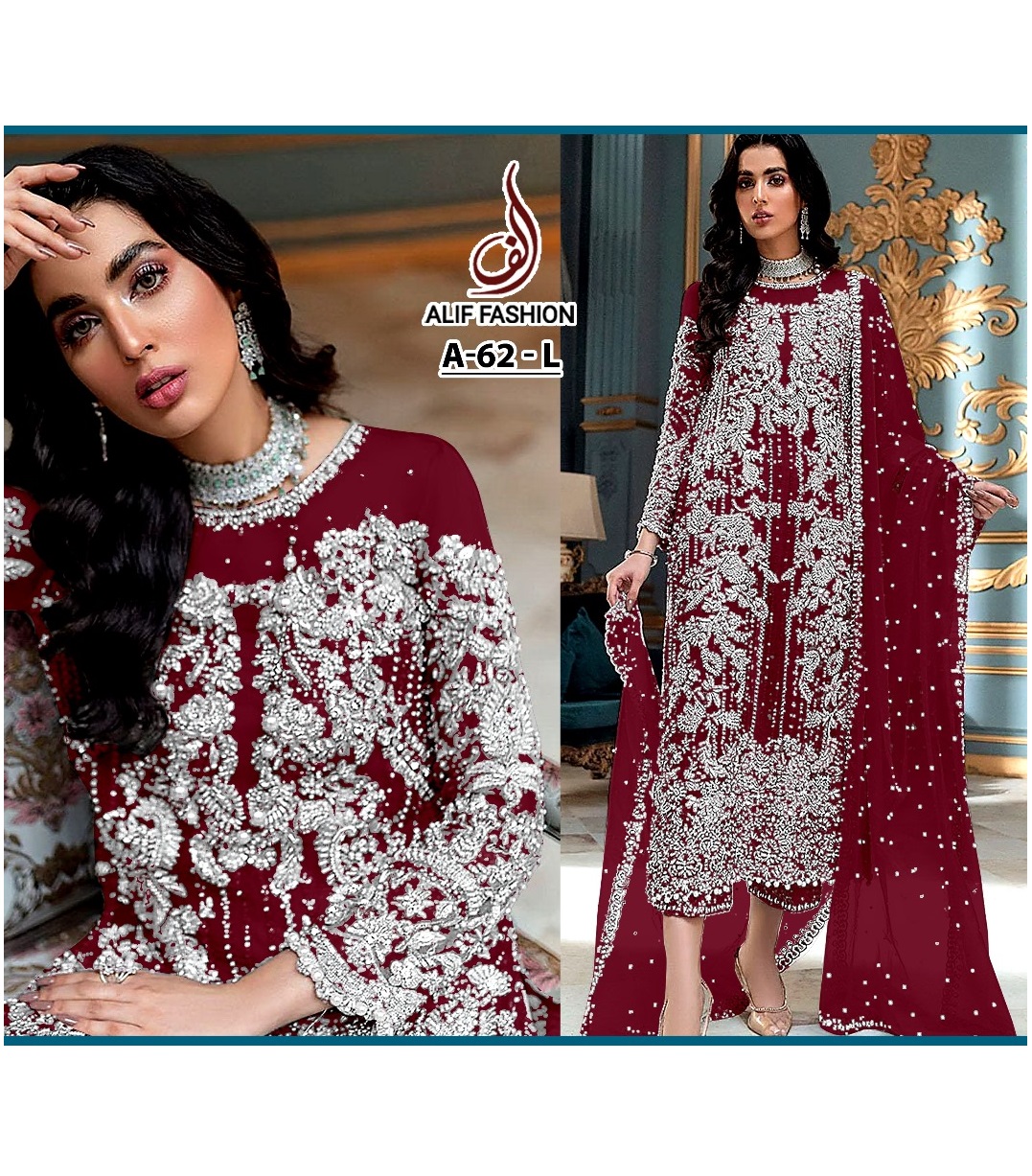 ALIF FASHION A 62 L PAKISTANI SUITS IN INDIA