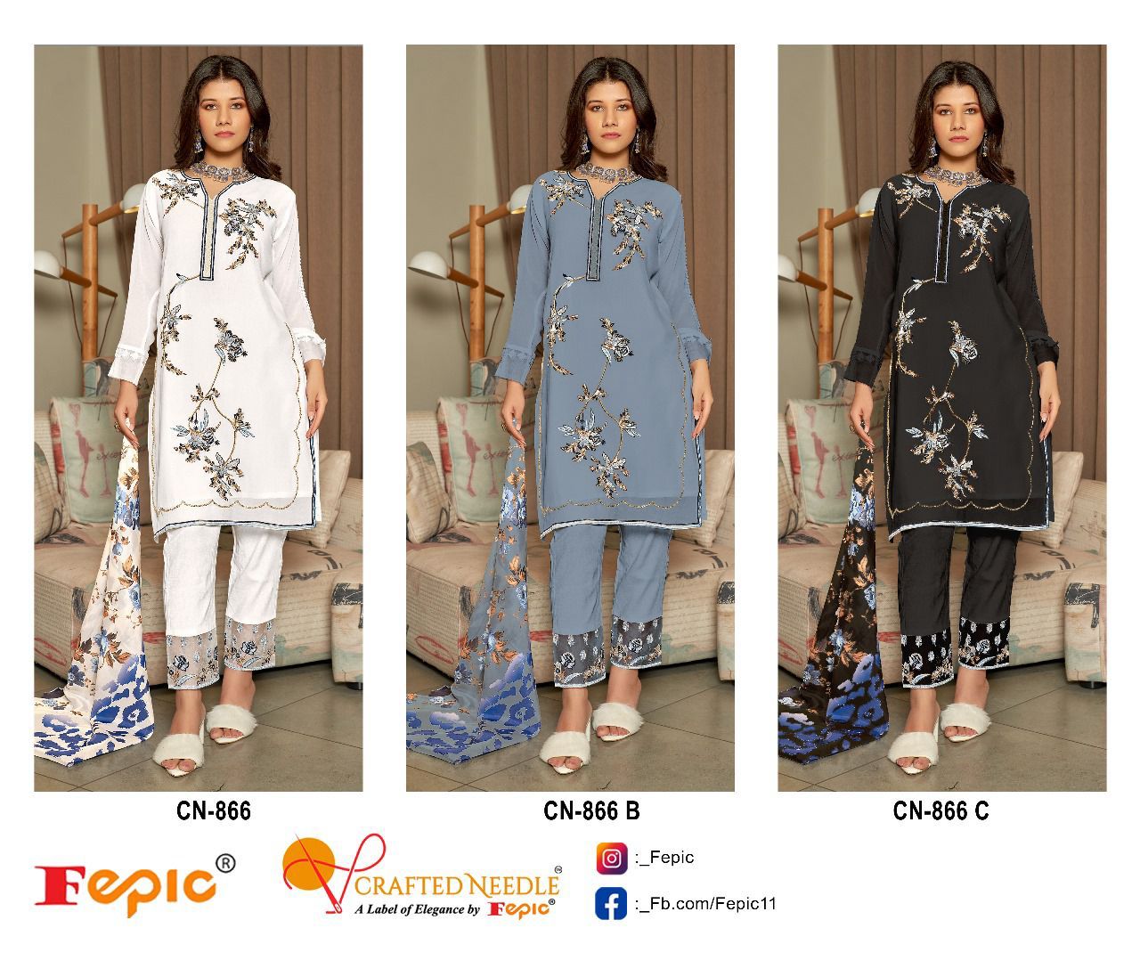 FEPIC 866 CN READYMADE PAKISTANI SUITS