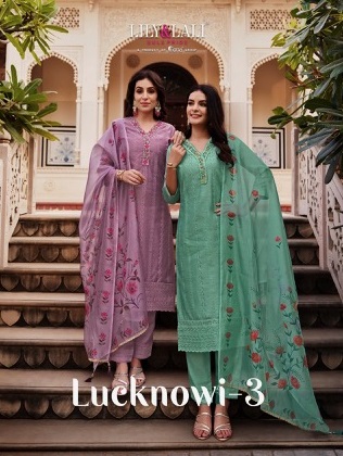 LILY & LALI LUCKNOWI 3 READYMADE KURTI CATALOGUE SUPPLIER IN SURAT