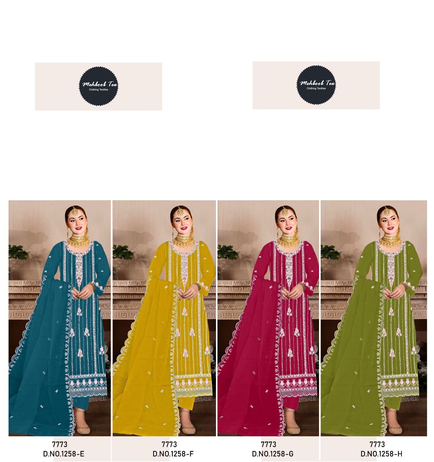 MEHBOOB TEX 1258 E TO H SALWAR SUITS IN INDIA
