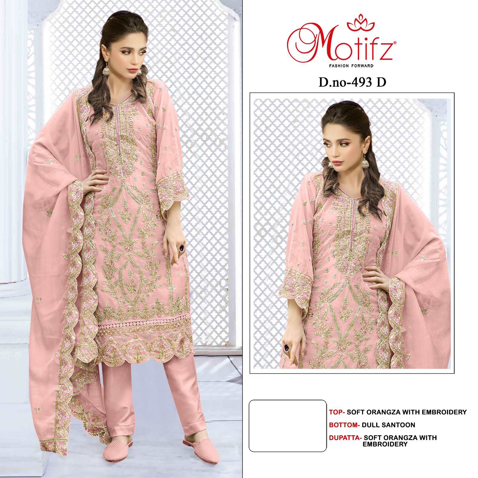 MOTIFZ 493 A TO D PAKISTANI SUITS IN INDIA