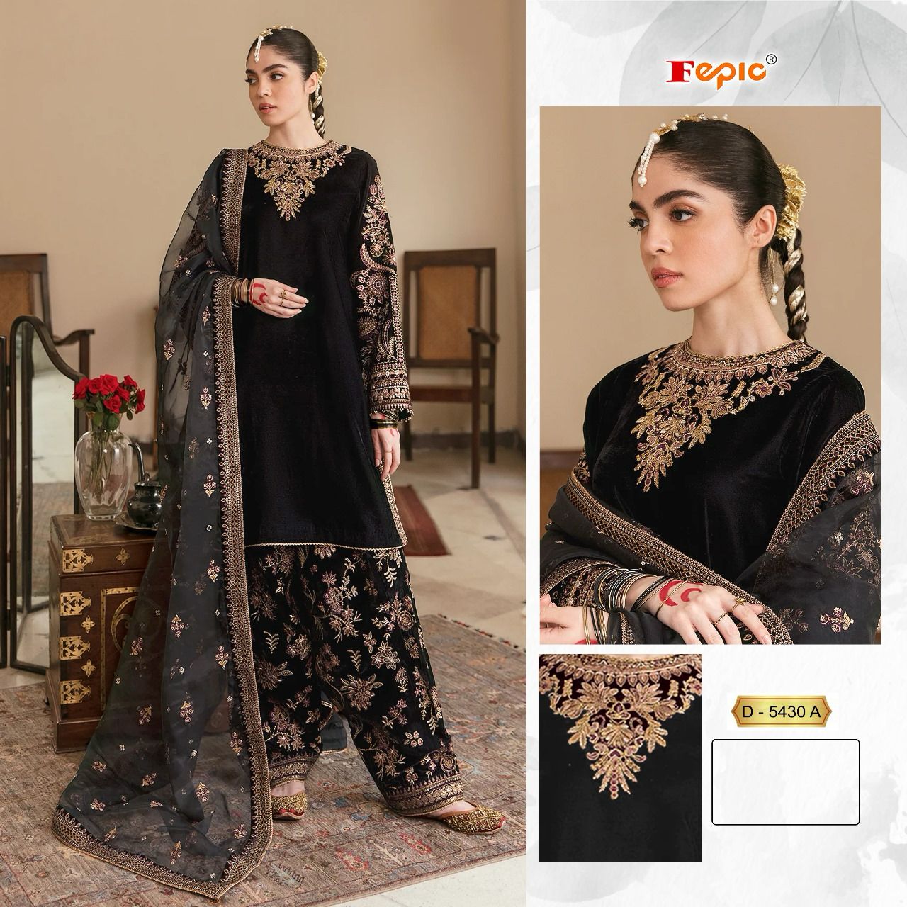 FEPIC D 5430 A ROSEMEEN PAKISTANI SUITS IN INDIA