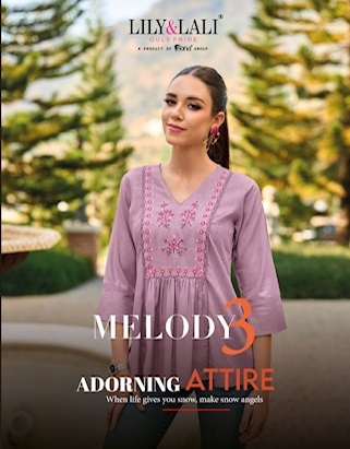 LILY & LALI MELODY 3 SHORT EMBROIDERY KURTI WHOLESALER IN SURAT