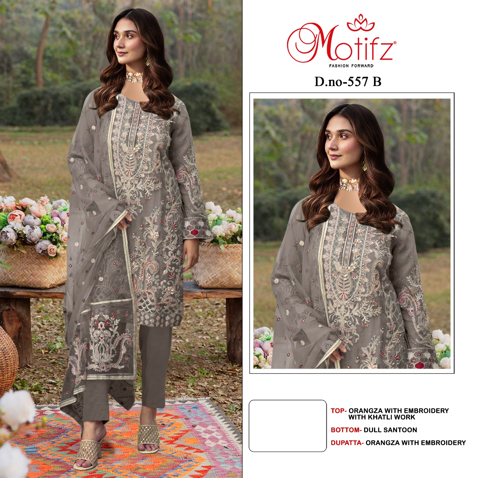 MOTIFZ 557 A TO D PAKISTANI SUITS IN INDIA