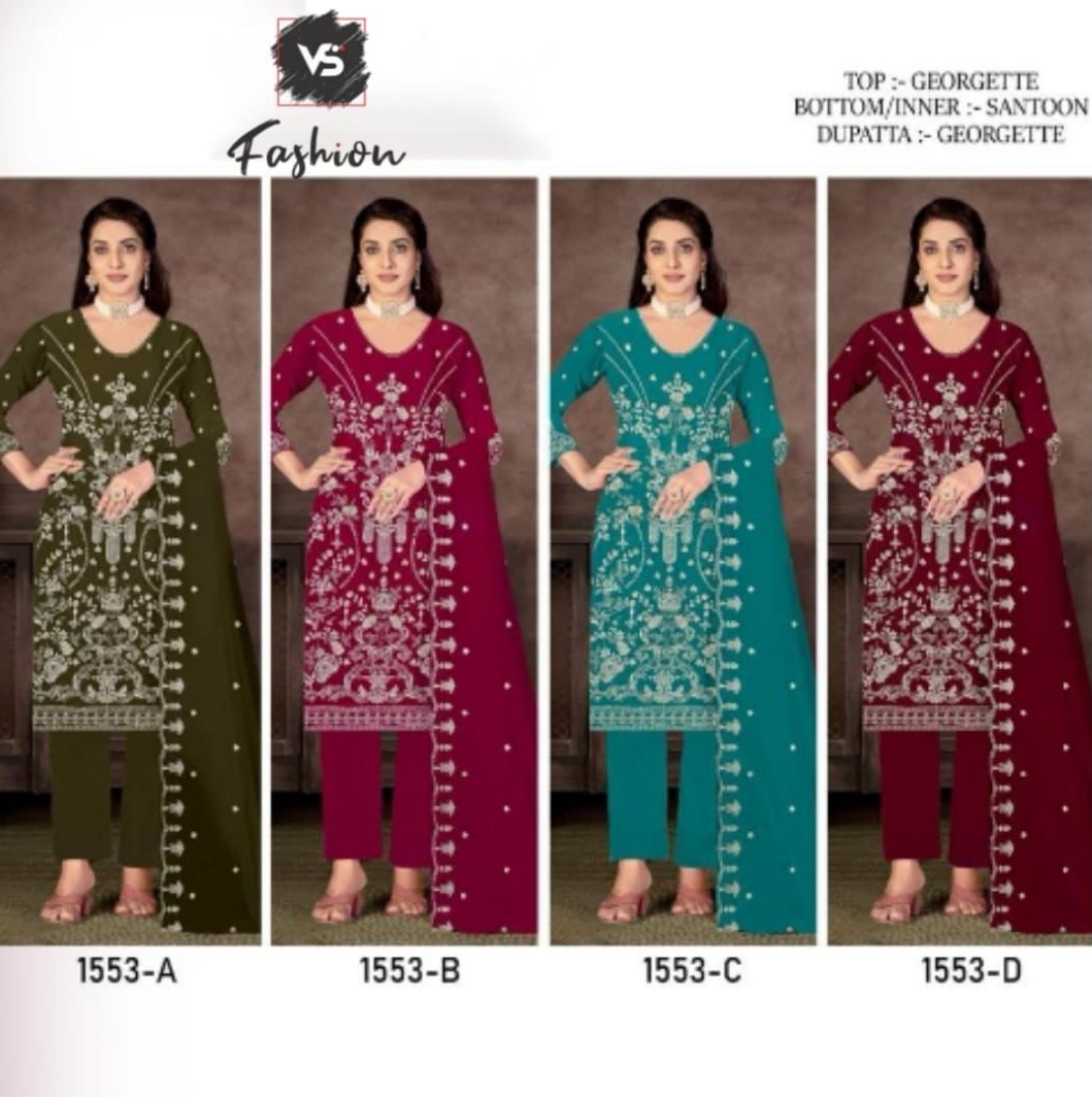 VS FASHION 1553 A B C D PAKISTANI SUITS IN INDIA
