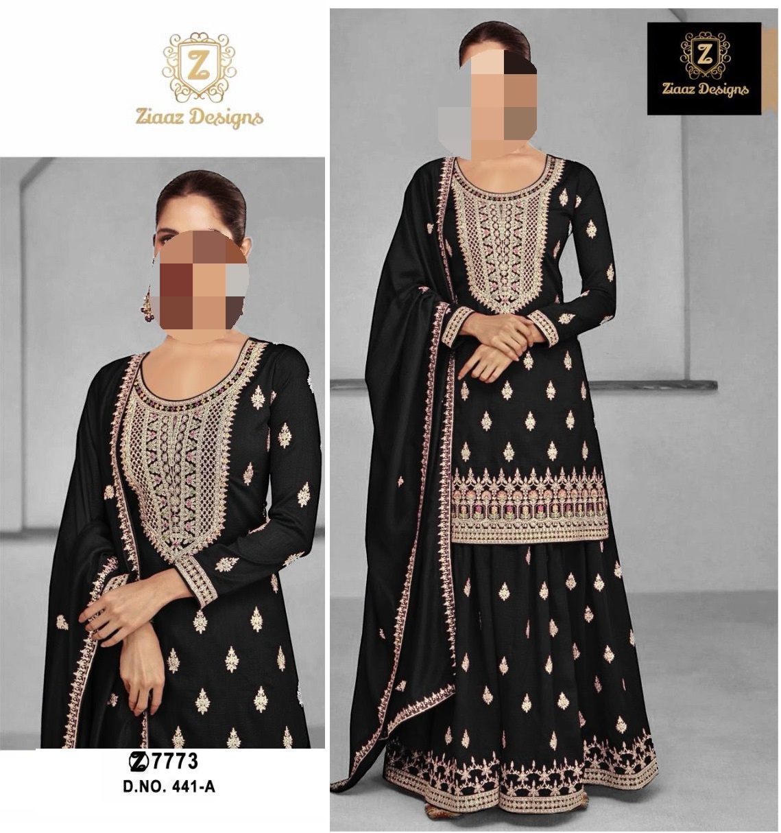 ZIAAZ DESIGNS 441 A PAKISTANI SUITS IN INDIA