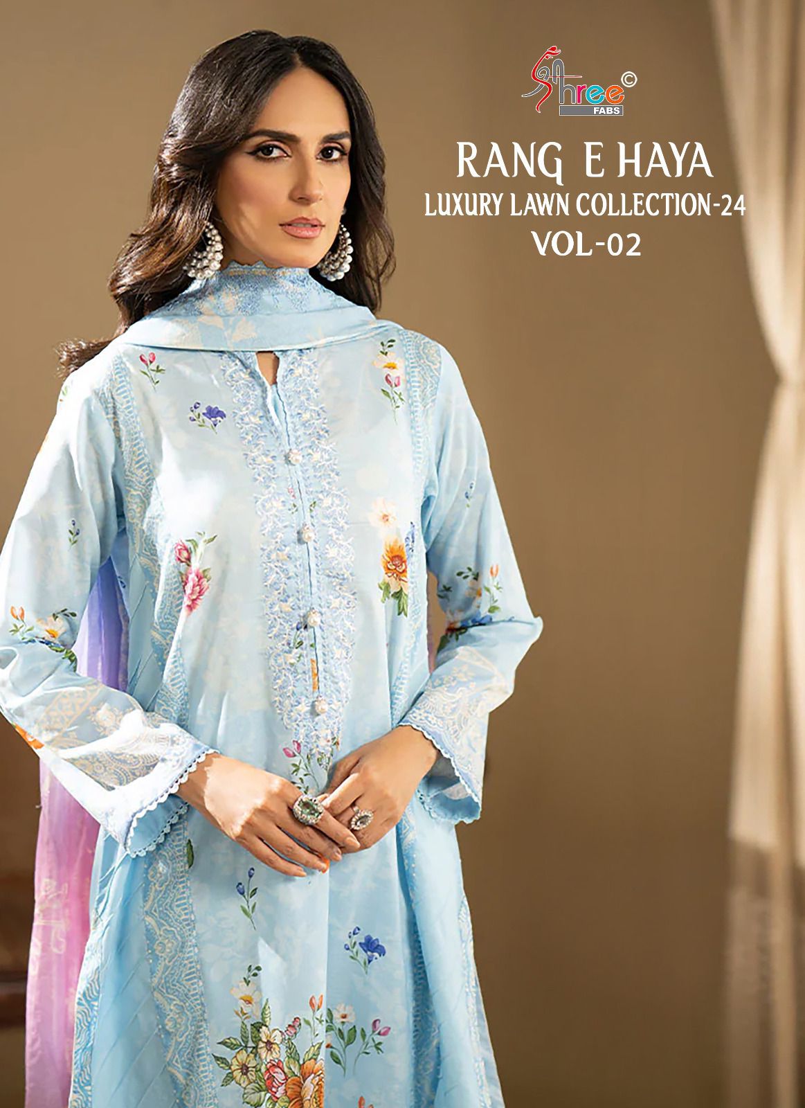 SHREE FABS RANG E HAYA LUXURY LAWN COLLECTION 24 VOL 2 SALWAR SUIT SUPPLIER IN SURAT
