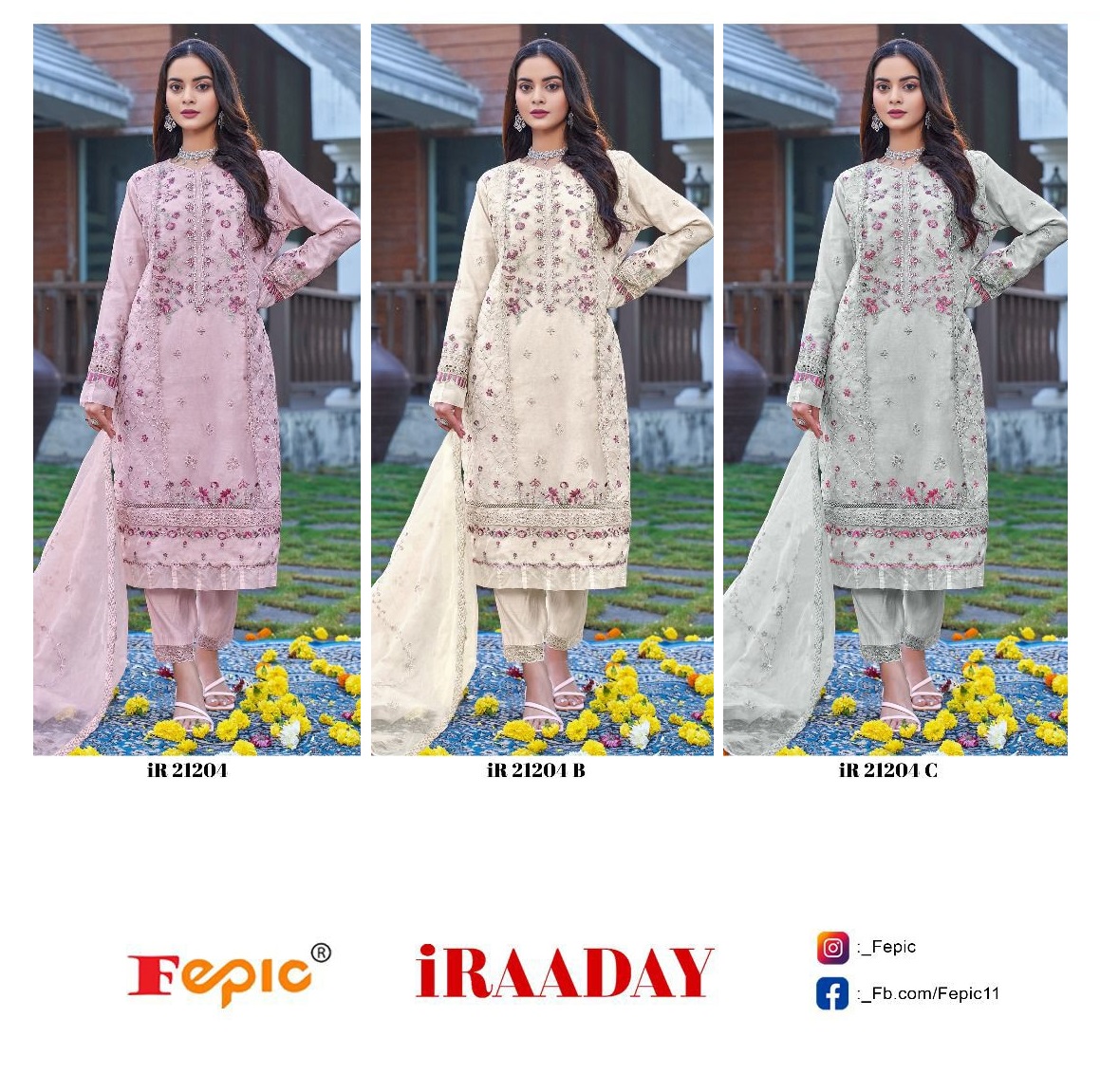 FEPIC IR 21204 IRAADAY PAKISTANI SUITS IN INDIA