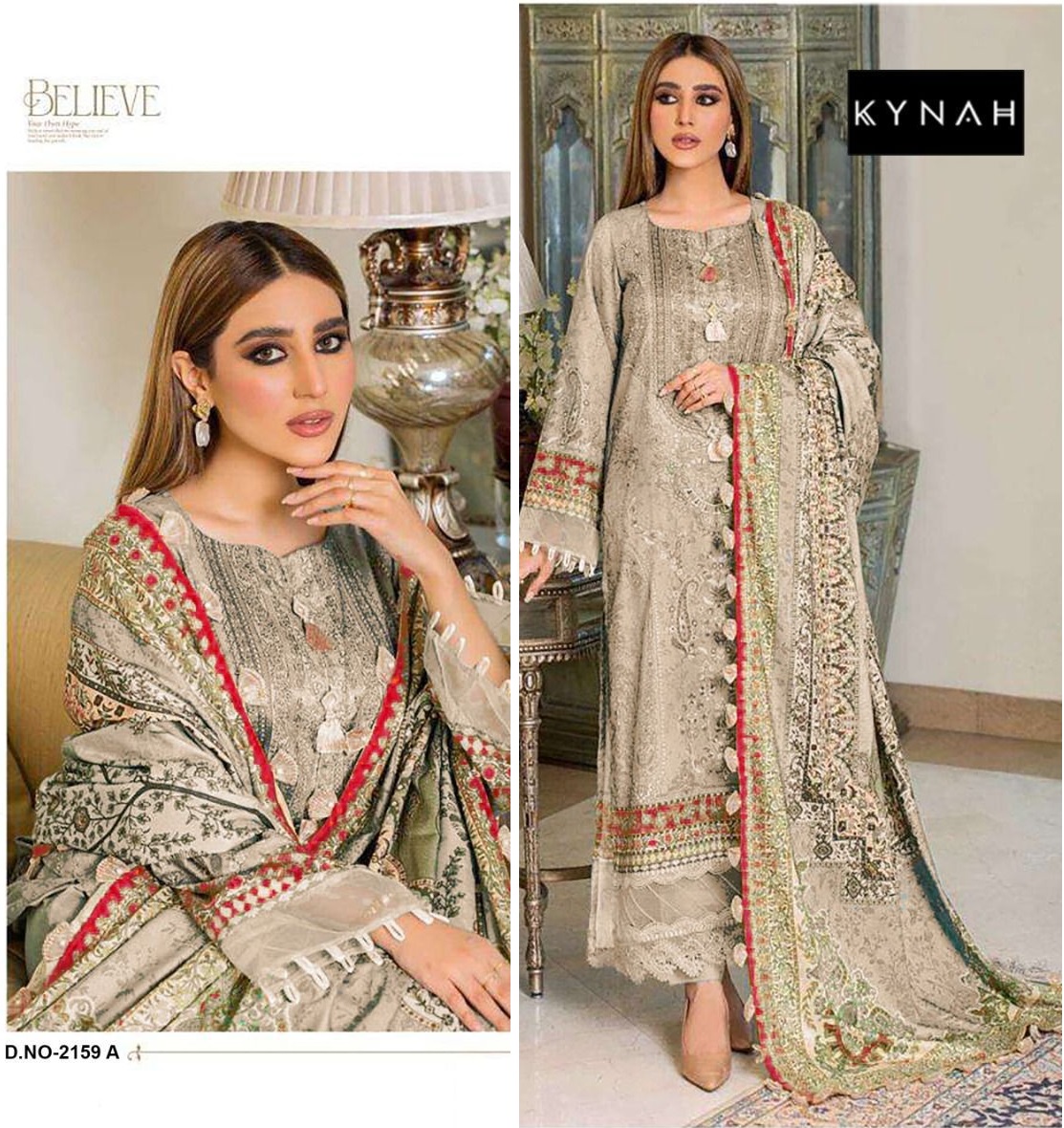 KYNAH 2159 A COTTON PAKISTANI SUITS IN INDIA
